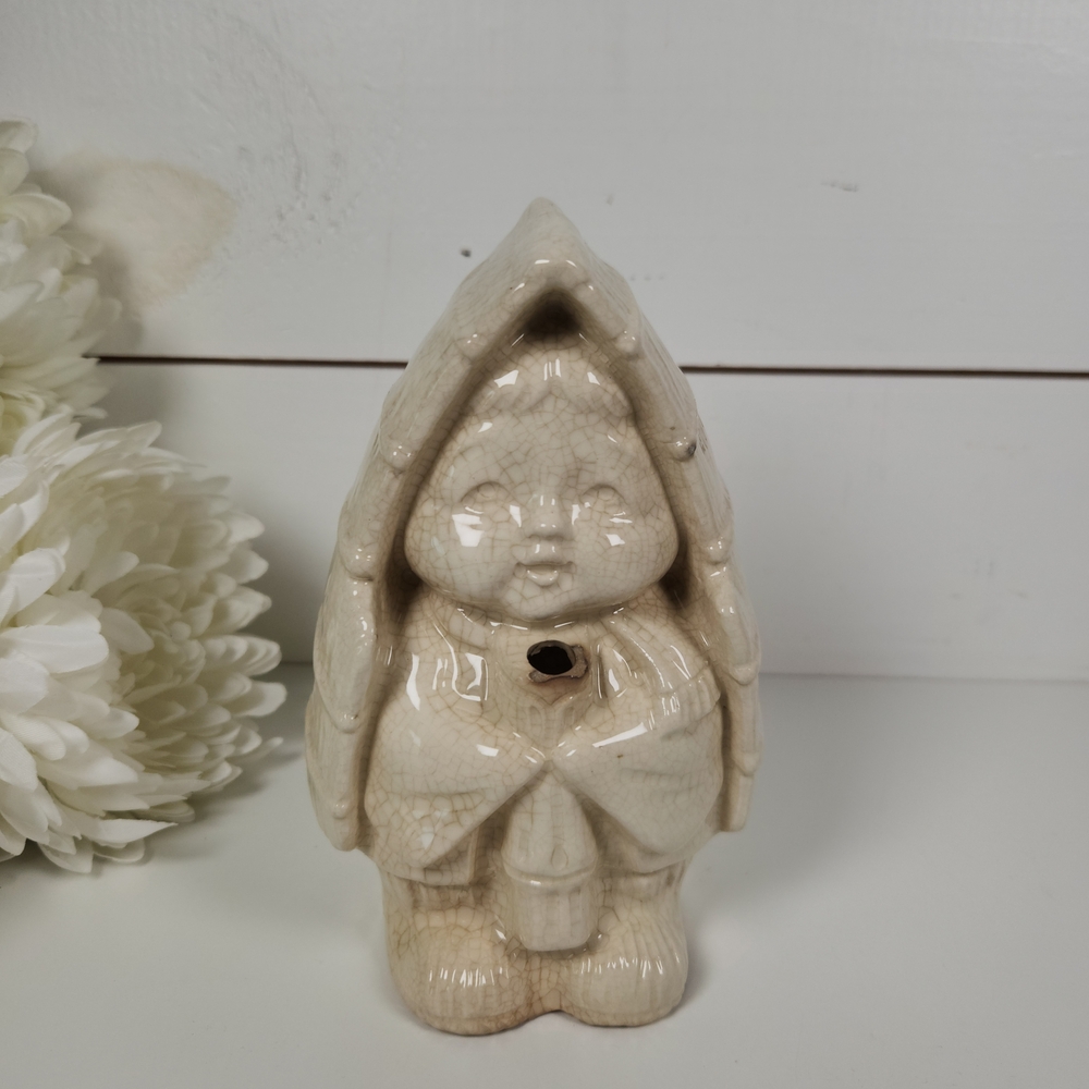 Vintage Benihana of Tokyo Tiki Mug Heavily Crazed Stained- Child Figure- Rustic